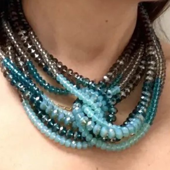 Vintage Swarovski Crystal Multi Bead Necklace - Picture 2 of 5